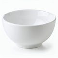 Pristine ceramic serving bowl presents simple elegance and minimalist design on white background Royalty Free Stock Photo