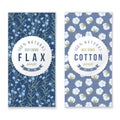 Flax and cotton vertical banners