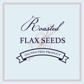 Flax logo template with hand drawn element. Vector illustration in sketch style. Design for linen products, seed, oil, packaging