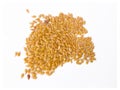 Flax seeds isolated in white Royalty Free Stock Photo