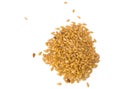 Flax seeds isolated in white Royalty Free Stock Photo