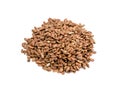 Flax seeds isolated white bascground