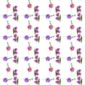 Flax, willowherb, epilobium. Seamless pattern texture of flowers. Floral background, photo collage