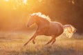 Flaxen horse silhouette Royalty Free Stock Photo