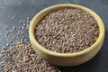 Flaxseeds in bowl