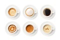 Coffee cup assortment Royalty Free Stock Photo