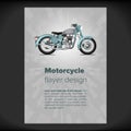 Flayer or placard with motorcycle