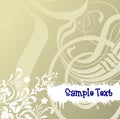 Flayer Scroll and Text. Royalty Free Stock Photo