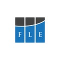FLE letter logo design on WHITE background. FLE creative initials letter logo concept. FLE letter design