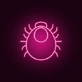 flea icon. Elements of pest control and insect in neon style icons. Simple icon for websites, web design, mobile app, info Royalty Free Stock Photo