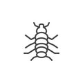 Flea insect line icon