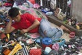 Chilling at flea market in Bangkok Royalty Free Stock Photo