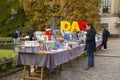 Flea market in Berlin center. Books sale