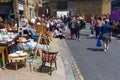 Flea market in a byroad of the Columbia Road Flower Market in London Royalty Free Stock Photo