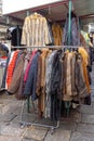 Flea Market Fur Coats Royalty Free Stock Photo