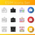 Flea market icons set Royalty Free Stock Photo