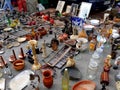 Flea market items on the Market at the Feria Ground in Fuengirola on the Costa del Sol Spain Royalty Free Stock Photo