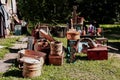 Flea market in Moscow, Russia. Royalty Free Stock Photo