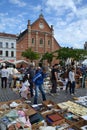 Flea market on Place du Jeu de Balle in Brussels, Belgium