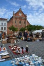 Flea market on Place du Jeu de Balle in Brussels, Belgium