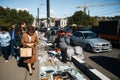 Flea market with sellers and customers, Tbilisi, Georgia