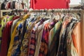Flea market vintage clothing sale, garage sale