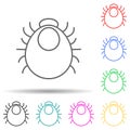 Flea multi color style icon. Simple thin line, outline vector of pest control and insect icons for ui and ux, website or