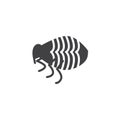 Flea pests vector icon