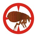 Flea vector icon.Cartoon vector icon isolated on white background flea.
