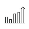Flecha graph, icon in line design. Flecha, graph, arrow, chart, data, growth, analytics on white background vector Royalty Free Stock Photo