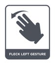 fleck left gesture icon in trendy design style. fleck left gesture icon isolated on white background. fleck left gesture vector