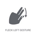 Fleck Left gesture icon. Trendy Fleck Left gesture logo concept Royalty Free Stock Photo