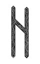 Fleece Hagalaz. Ancient Scandinavian runes. Runes senior futarka. Magic, ceremonies, religious symbols. Predictions and amulets