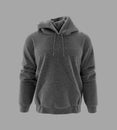 Fleece hooded sweatshirt mockup isolated on white background