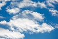 Fleecy clouds on blue sky Royalty Free Stock Photo