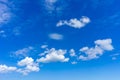 Fleecy clouds with blue sky, Texture background Royalty Free Stock Photo