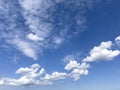 Fleecy Clouds Formation with Blue Sky Texture Background Royalty Free Stock Photo