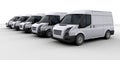 Fleet of delivery vans Royalty Free Stock Photo