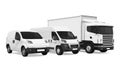 Fleet of Delivery Vehicles Royalty Free Stock Photo