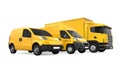 Fleet of Delivery Vehicles Royalty Free Stock Photo