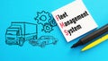 Fleet Management System FMS is shown using the text Royalty Free Stock Photo