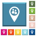 Fleet tracking white icons on edged square buttons
