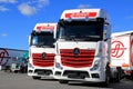 Fleet Of Trucks on a Yard Royalty Free Stock Photo