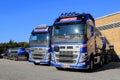 Fleet of Volvo FH 500 Tank Trucks on a Yard Royalty Free Stock Photo