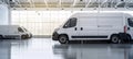 Fleet of white delivery vans ready for efficient and timely deliveries