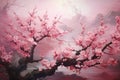 Fleeting Cherry blossom tree. Generate Ai