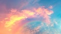 A fleeting moment of magic where the sun transforms the clouds into a canvas of vivid colors creating a circumhorizontal Royalty Free Stock Photo