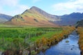 Fleetwith Pike and stream viewed from Buttermere