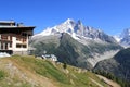 Flegere station and Mont-Blanc in the Alps, France