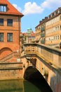 Fleisch Bridge FleischbrÃÂ¼cke, Nuremberg NÃÂ¼rnberger, Bavaria Bayern, Germany Deutschland